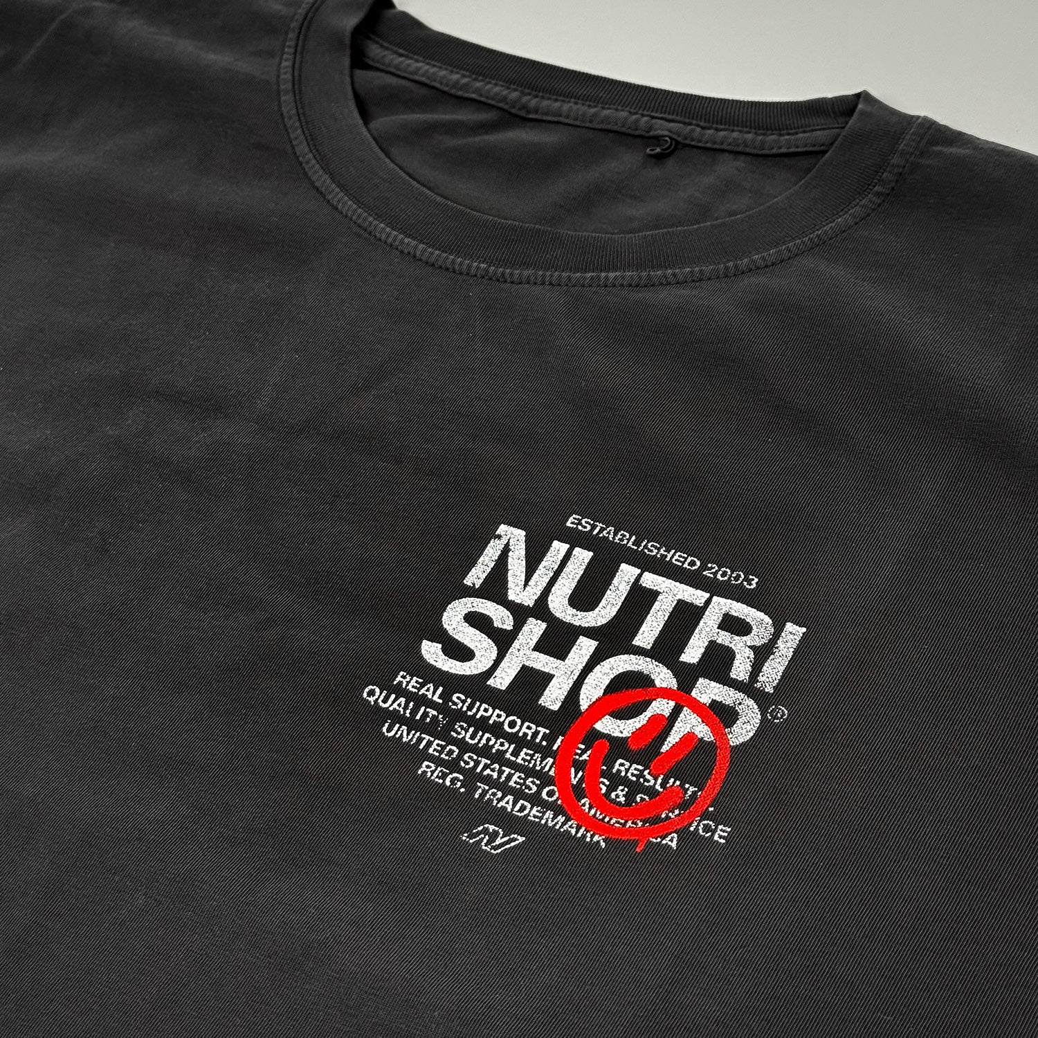 Garment-Dye Happy Stencil T-Shirt